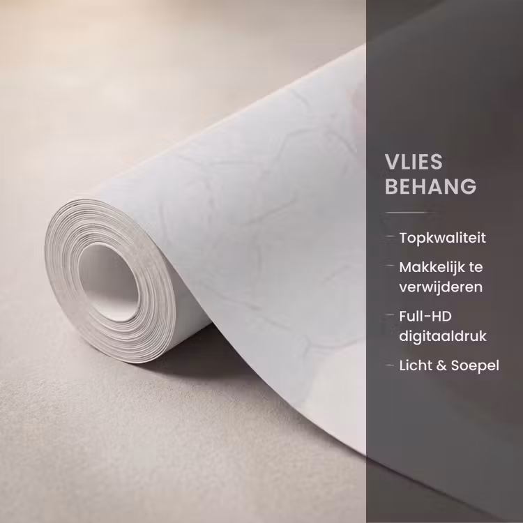 Vrouw - Cirkels - Beige Behang Vlies klein -USP_closeupNL