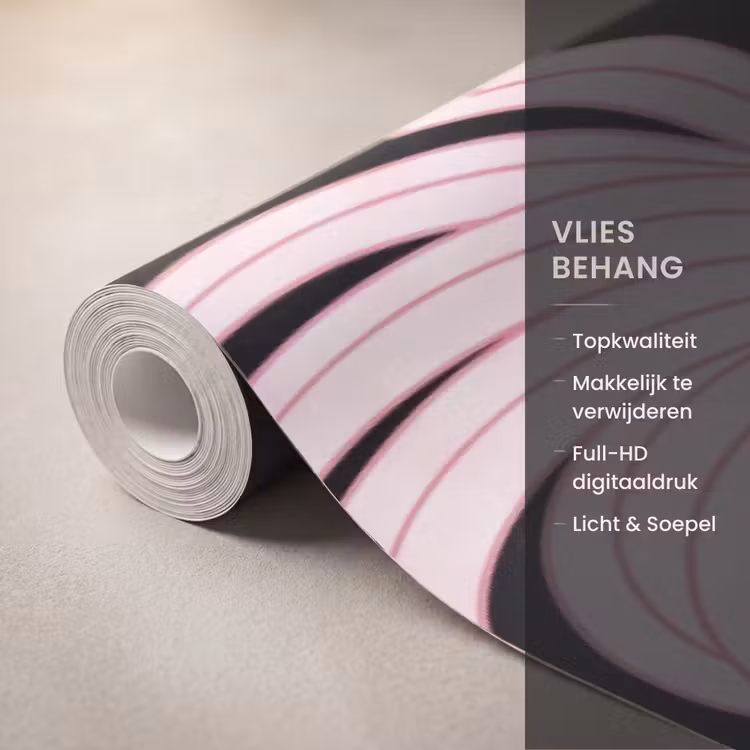 Vrouw - Danseres - Slangen - Art Deco - Roze Behang Vlies klein -USP_closeupNL