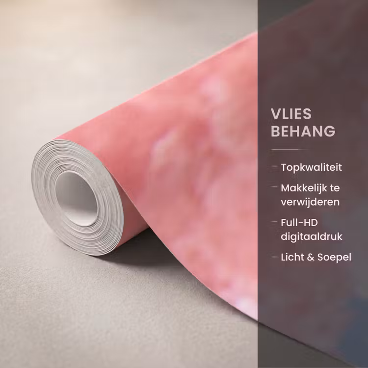 Vrouw - Drank - Zomer - Roze - Blauw Behang Vlies klein -USP_closeupNL