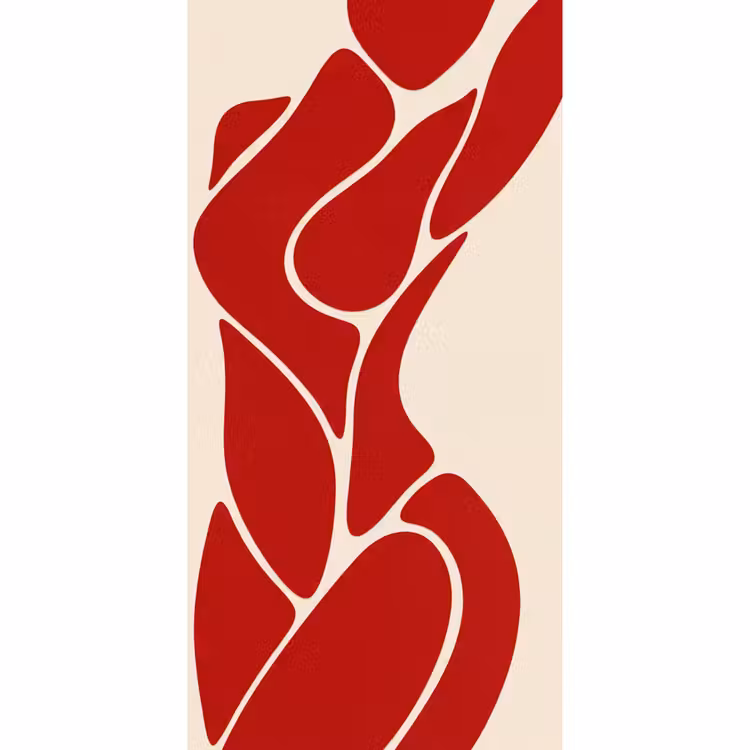Vrouw - Figuur - Abstract - Modern - Rood Behang Vlies klein -3d_website