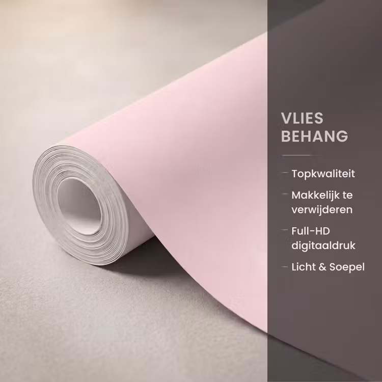 Vrouw - Portret - Modern - Kunst - Roze Behang Vlies klein -USP_closeupNL