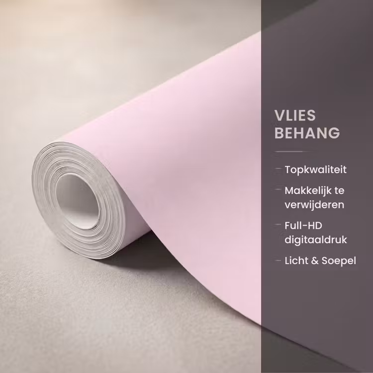 Vrouw - Silhouet - Abstract - Modern - Roze Behang Vlies klein -USP_closeupNL