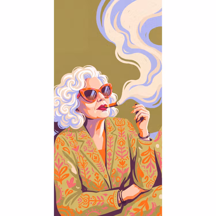 Vrouw - Zonnebril - Portret - Modern - Kleurrijk Behang Vlies klein -3d_website