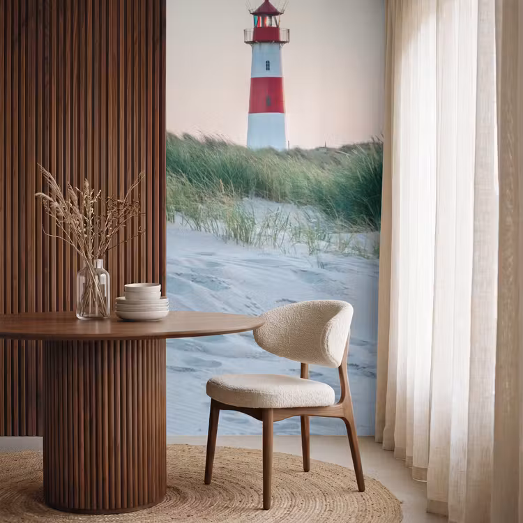 Vuurtoren - Natuur - Strand Behang Vlies klein -sfeer1