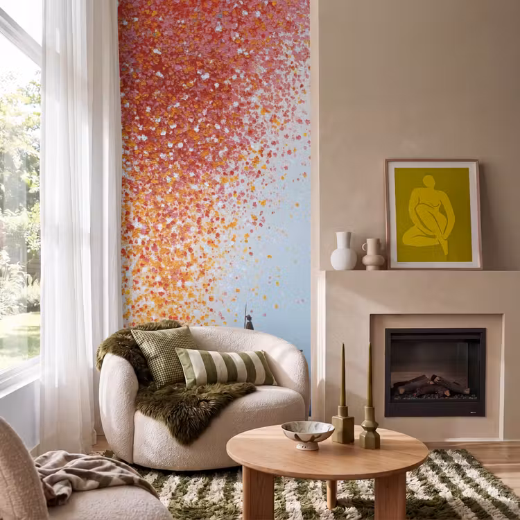 Wolk - Confetti - Boot - Wateroppervlakte Behang Vlies klein -sfeer2