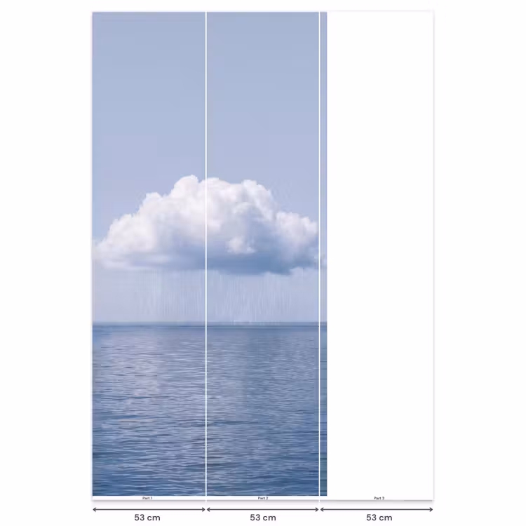 Behang - Wolk - Regen - Natuur - Wolk - Regen - Natuur Behang Vlies klein