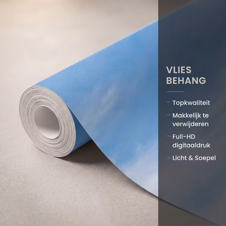 Wolken - Lucht - Natuur - Abstract - Blauw Behang Vlies klein -USP_closeupNL