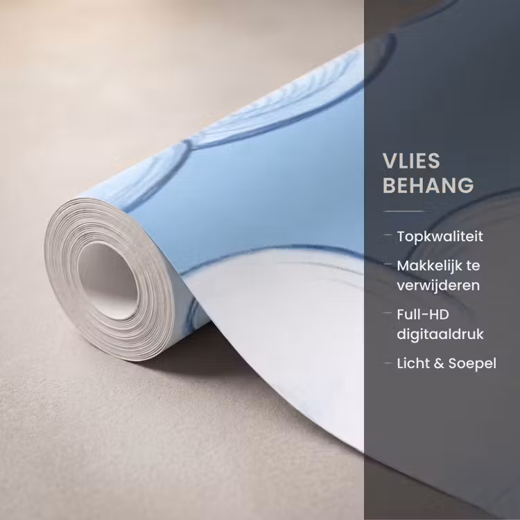 Wolken - Patroon - Hemel - Illustratie - Wit Behang Vlies klein -USP_closeupNL