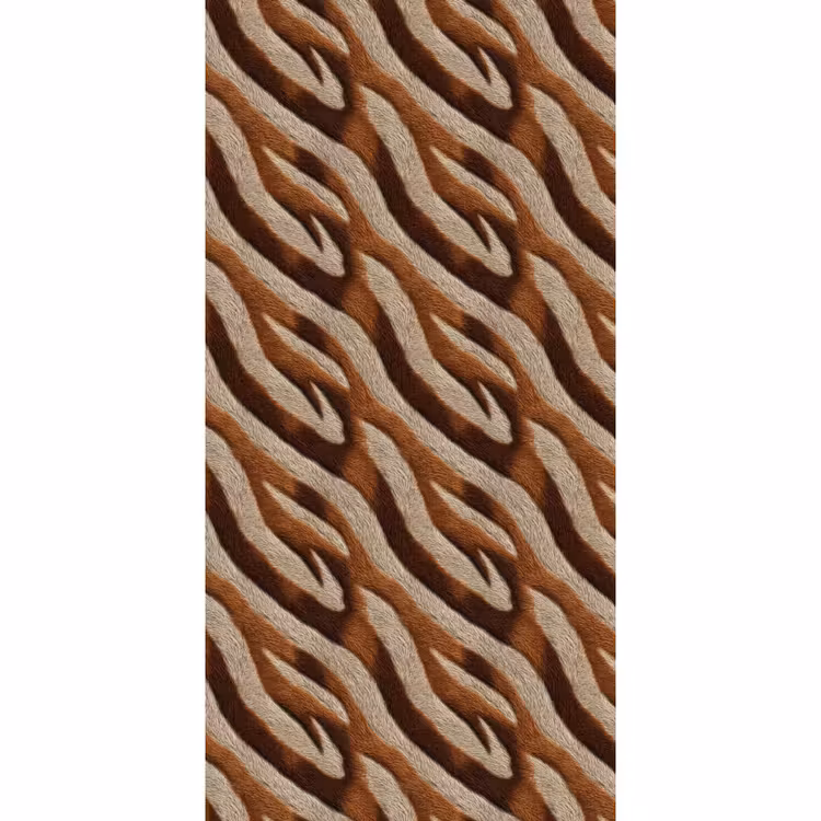 Zebra - Bruin - Patroon Behang Vlies klein 1076 -3d_website