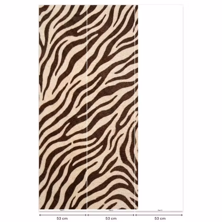 Zebra - Strepen - Bruin Behang Vlies klein -USP_banen