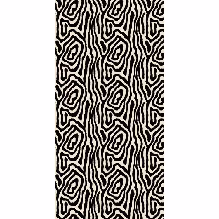 Zebra - Zwart - Abstract Behang Vlies klein 1076 -3d_website