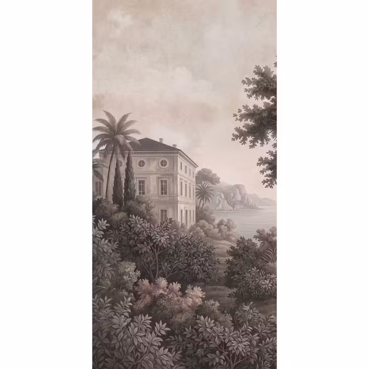 Zee - Villa - Beige Behang Vlies klein -3d_website