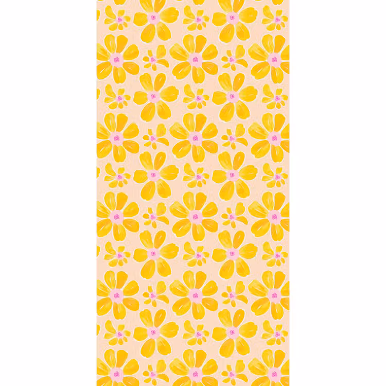 Zomers - Bloemen - Geel Behang Vlies klein 1076 -3d_website