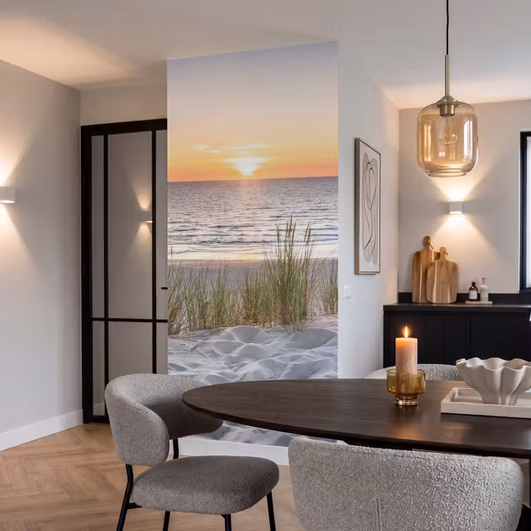 Zon - Natuur - Strand Behang Vlies klein -sfeer3