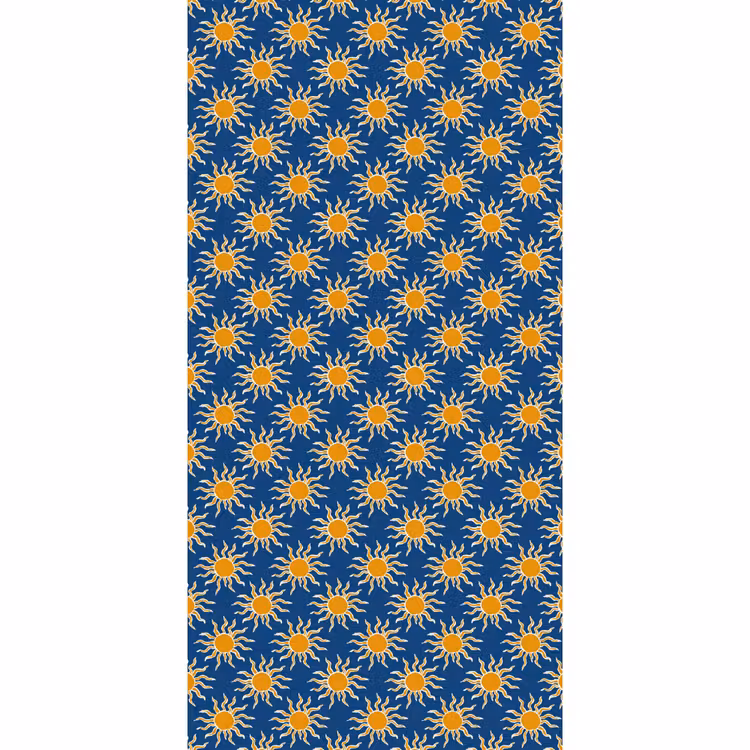 Zon - Patroon - Blauw Behang Vlies klein 1076 -3d_website