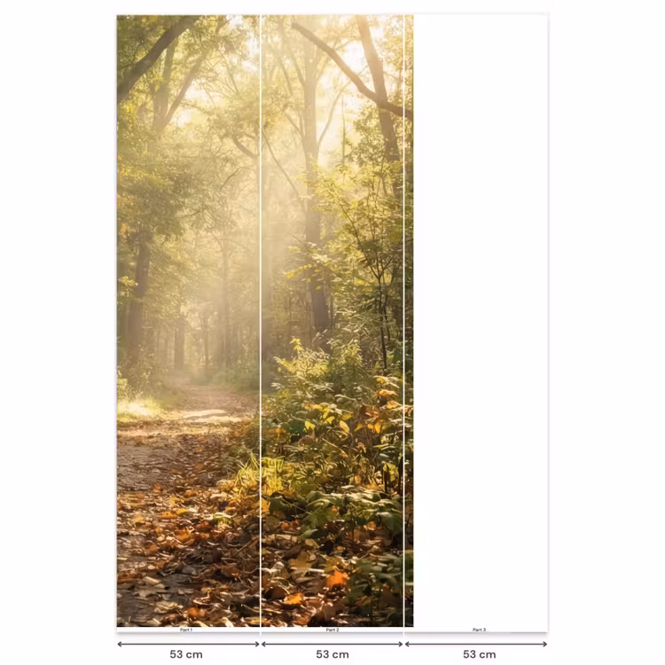 Zonlicht - Bospad - Bomen Behang Vlies klein -USP_banen