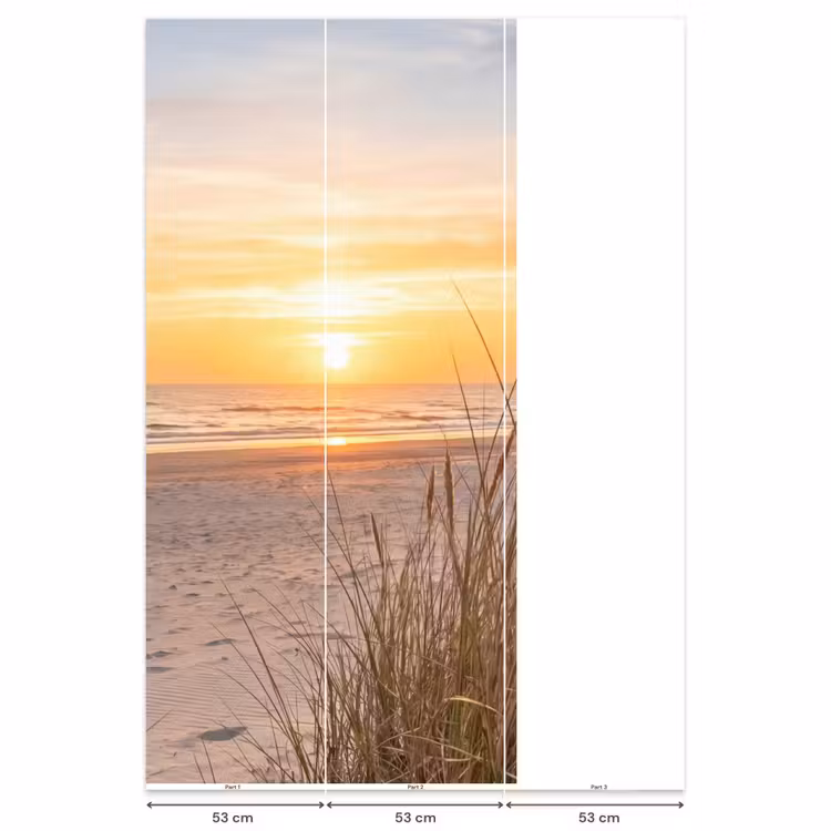 Zonsondergang - Duinen - Zee Behang Vlies klein -USP_banen
