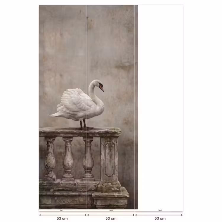 Zwaan - Elegant - Dieren - Wit Behang Vlies klein -USP_banen
