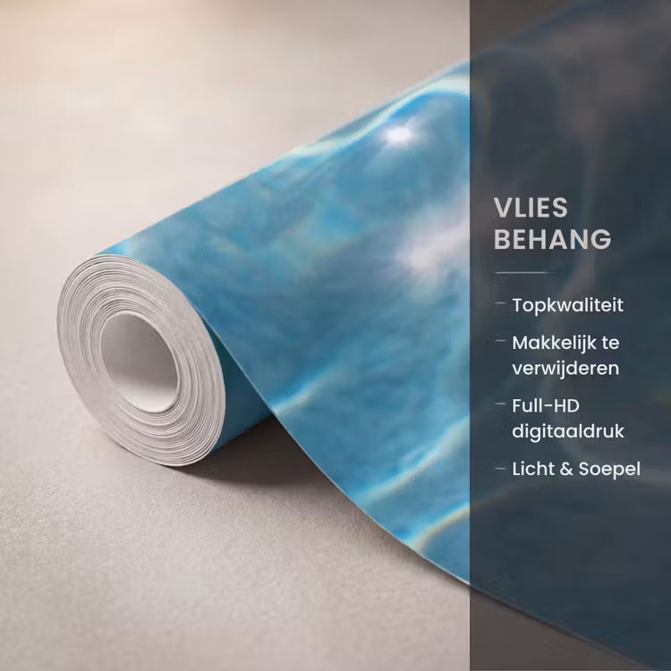 Zwembad - Zwembanden - Zomer - Geel - Blauw Behang Vlies klein -USP_closeupNL