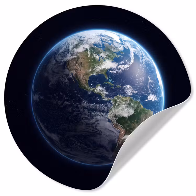 Behangcirkel - Aarde - Ruimte - Kosmos - Aarde - Ruimte - Kosmos Wandcirkel behangsticker klein