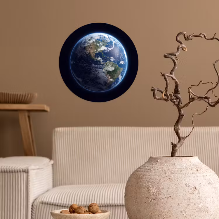Behangcirkel - Aarde - Ruimte - Kosmos - Aarde - Ruimte - Kosmos Wandcirkel behangsticker klein