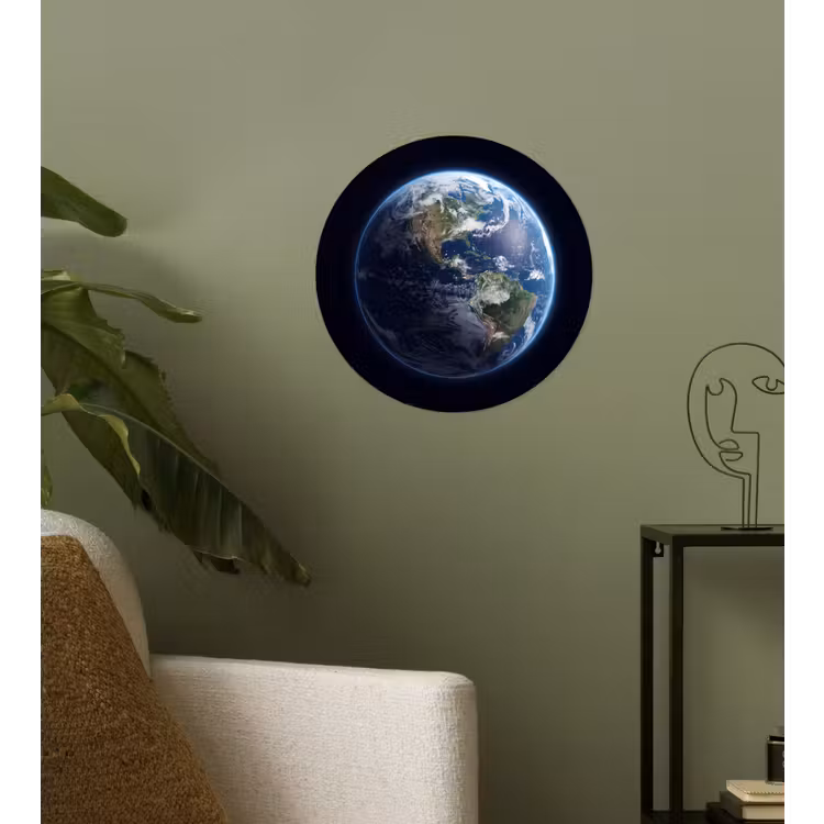 Behangcirkel - Aarde - Ruimte - Kosmos - Aarde - Ruimte - Kosmos Wandcirkel behangsticker klein