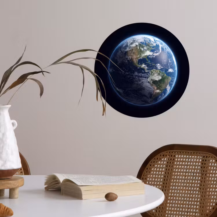 Behangcirkel - Aarde - Ruimte - Kosmos - Aarde - Ruimte - Kosmos Wandcirkel behangsticker klein