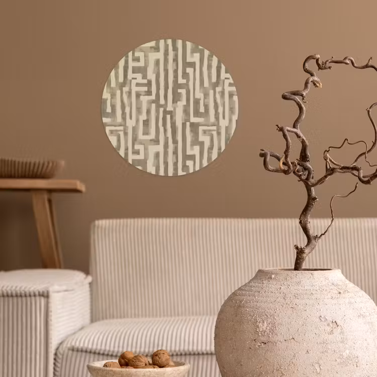 Abstract - Geometrisch - Groen Wandcirkel behangsticker klein 186 -sfeer1