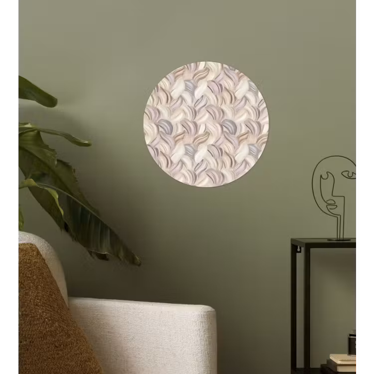 Abstract - Golvend - Pastel Wandcirkel behangsticker klein 186 -sfeer2
