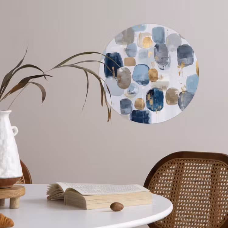 Abstract - Goud - Vormen Wandcirkel behangsticker klein -sfeer3