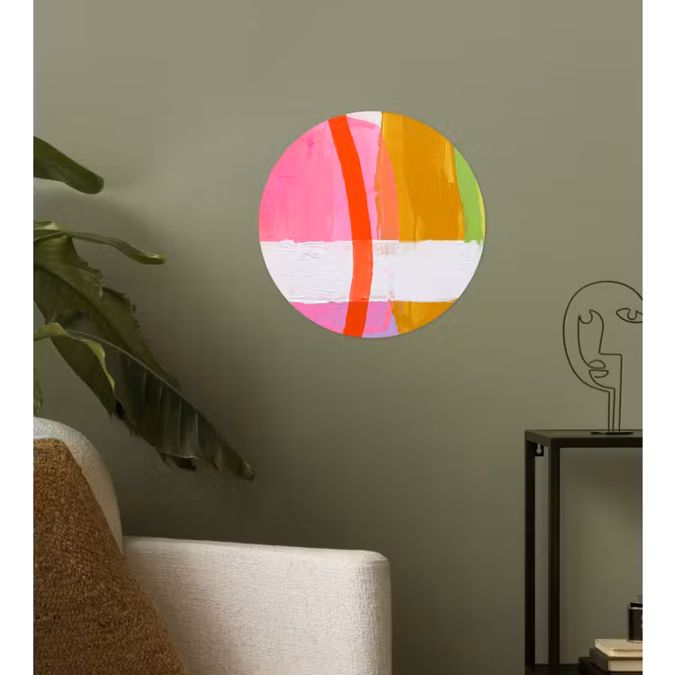 Abstract - Kleurrijk - Vormen - Modern - Kunst Wandcirkel behangsticker klein -sfeer2