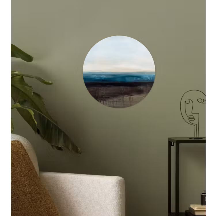 Abstract - Landschap - Horizon - Blauw - Modern Wandcirkel behangsticker klein -sfeer2