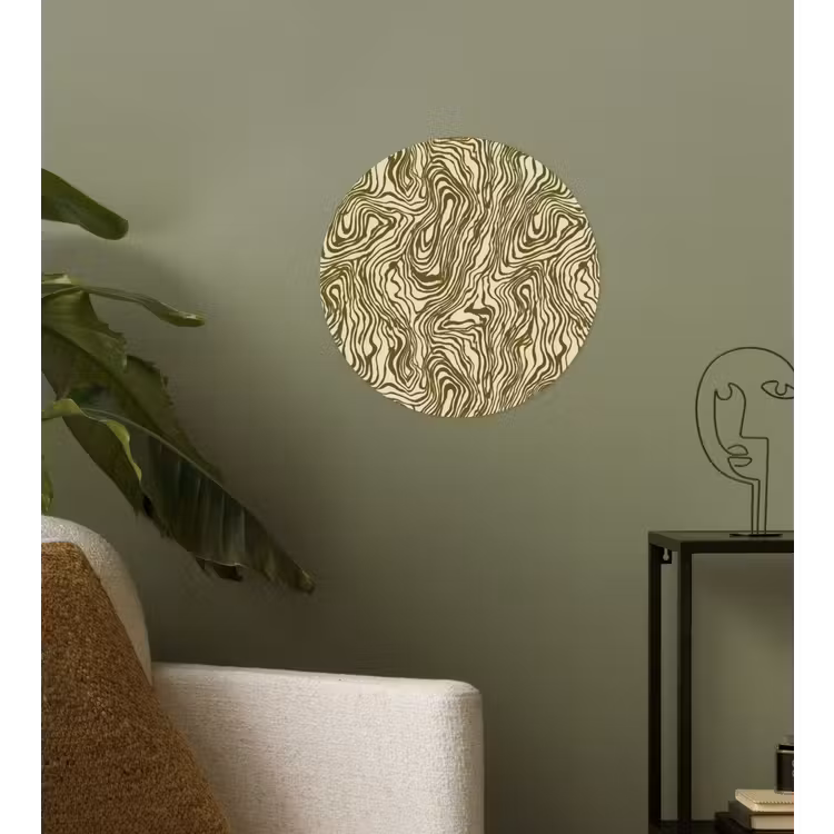 Abstract - Marmer - Groen Wandcirkel behangsticker klein 186 -sfeer2