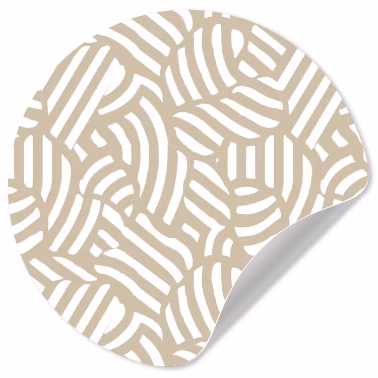 Abstract - Modern - Beige Wandcirkel behangsticker klein 186 -3d