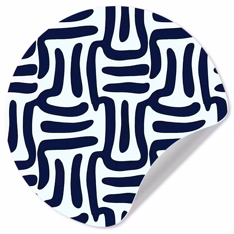 Abstract - Modern - Blauw Wandcirkel behangsticker klein 186 -3d
