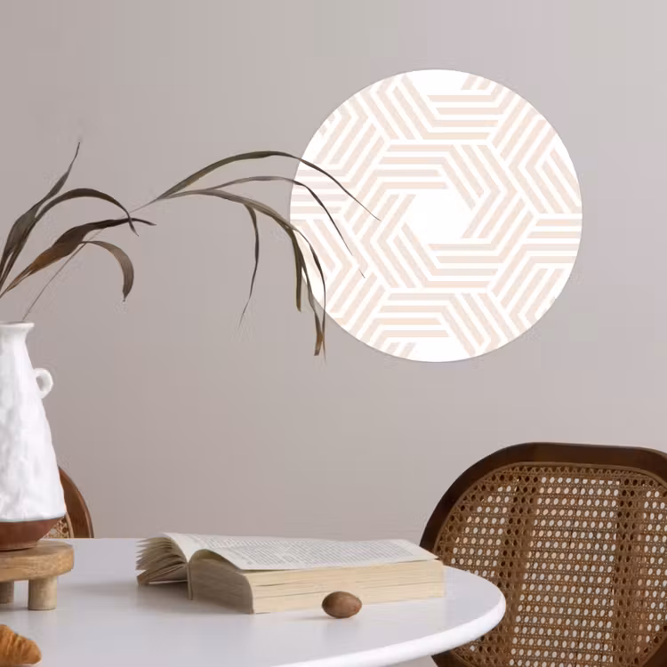 Abstract - Patronen - Design Wandcirkel behangsticker klein 186 -sfeer3