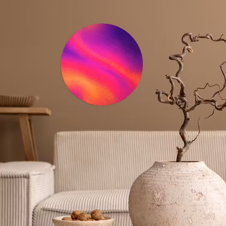 Abstract - Patroon - Kleurverloop Wandcirkel behangsticker klein -sfeer1
