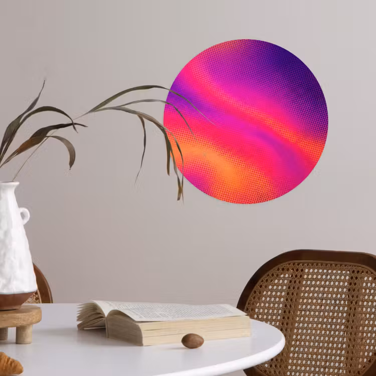 Abstract - Patroon - Kleurverloop Wandcirkel behangsticker klein -sfeer3