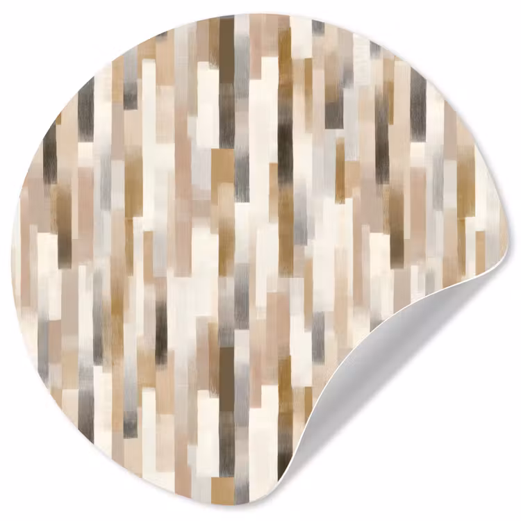Abstract - Patroon - Kwaststreken Wandcirkel behangsticker klein 186 -3d
