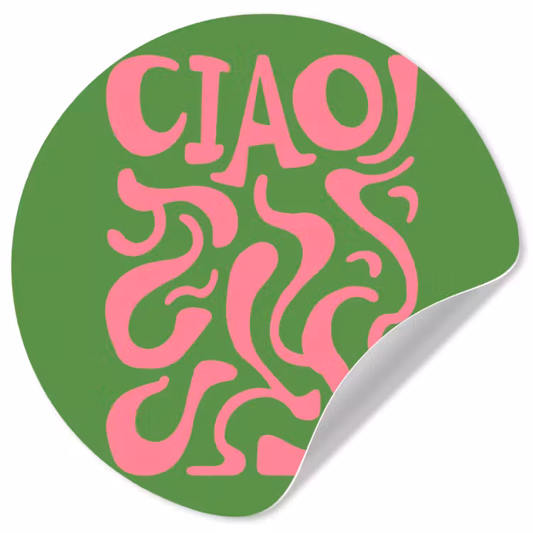 Abstract - Roze - Ciao - Vormen Wandcirkel behangsticker klein -3d