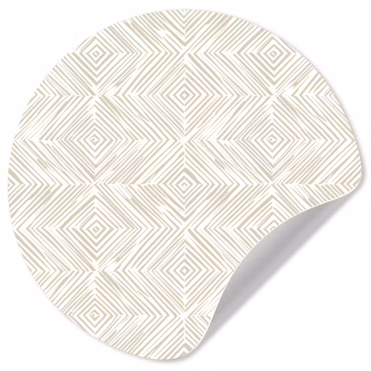 Abstract - Ruiten - Beige Wandcirkel behangsticker klein 186 -3d