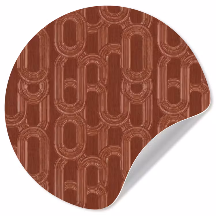 Abstract - Textuur - Bruin Wandcirkel behangsticker klein 186 -3d
