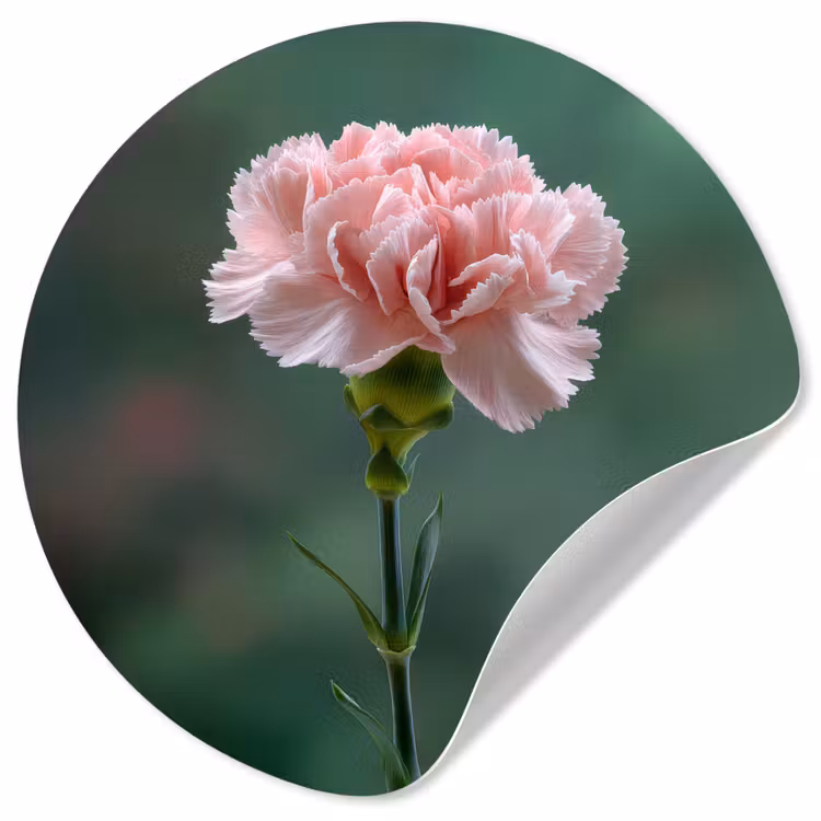Anjer - Roze - Bloemblaadjes Wandcirkel behangsticker klein -3d