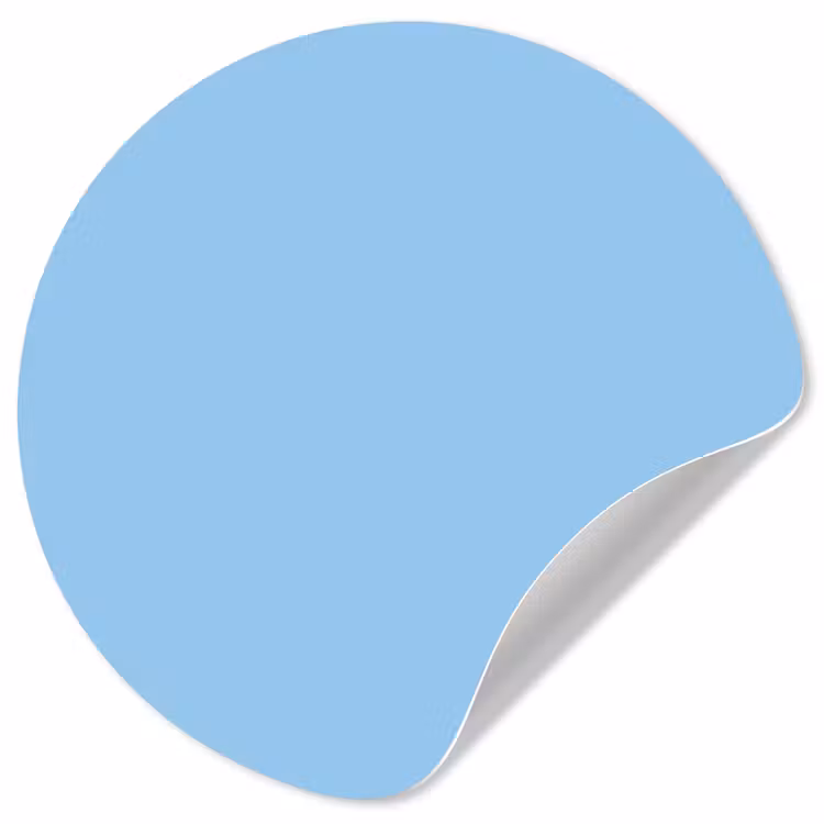 Baby - Blue - Blauw Wandcirkel behangsticker klein 186 -3d