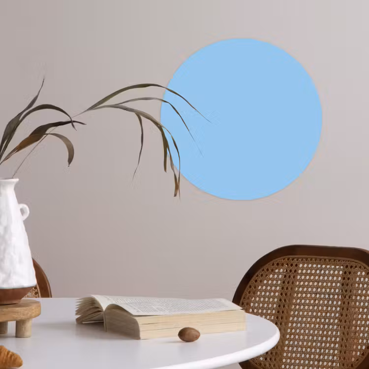 Baby - Blue - Blauw Wandcirkel behangsticker klein 186 -sfeer3