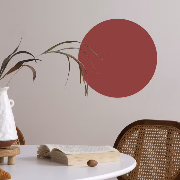 Barn - Antique - Rood Wandcirkel behangsticker klein 186 -sfeer3