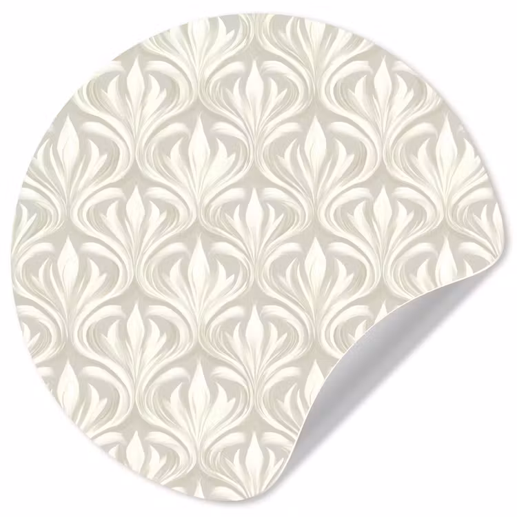 Barok - Patroon - Beige Wandcirkel behangsticker klein 186 -3d
