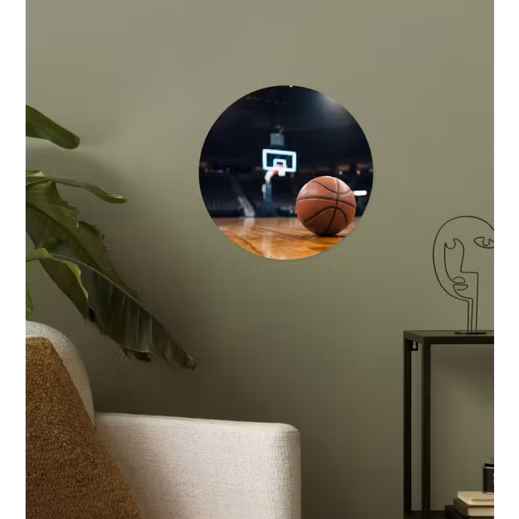 Basketbal - Arena - Sport Wandcirkel behangsticker klein -sfeer2