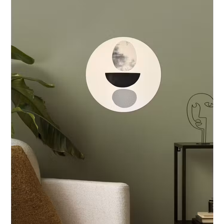 Beige - Japandi - Wabi sabi Wandcirkel behangsticker klein -sfeer2
