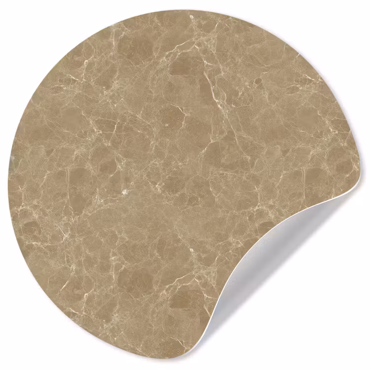 Beige - Marmer - Witte aders Wandcirkel behangsticker klein 186 -3d